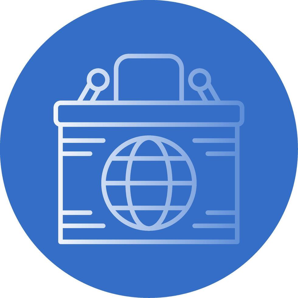 Desk Flat Bubble Icon vector