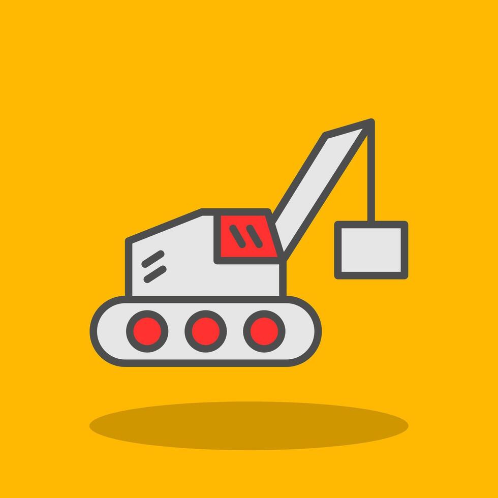 Crane Filled Shadow Icon vector