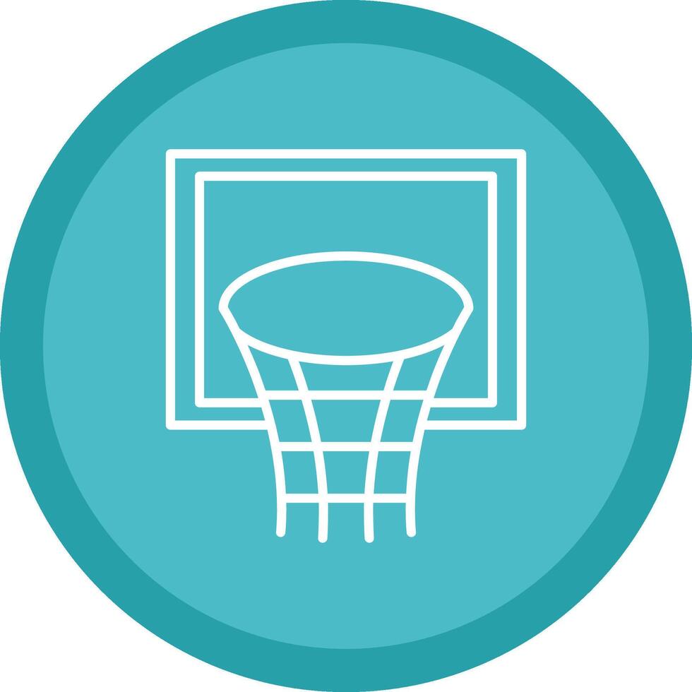Basketball Hoop Line Multi Circle Icon vector