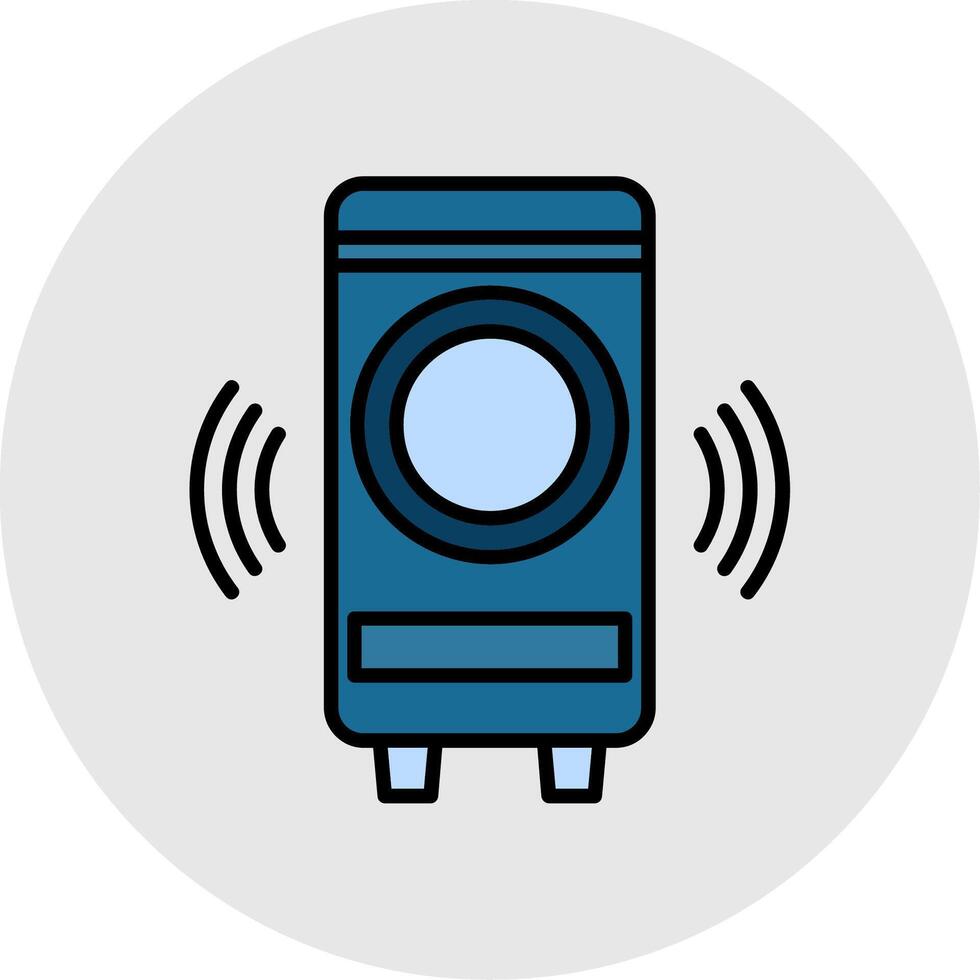 Woofer Line Filled Light Icon vector