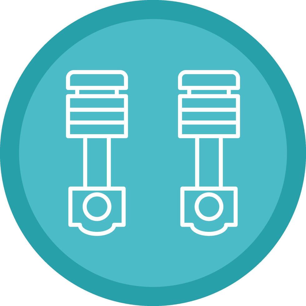 Pistons Line Multi Circle Icon vector