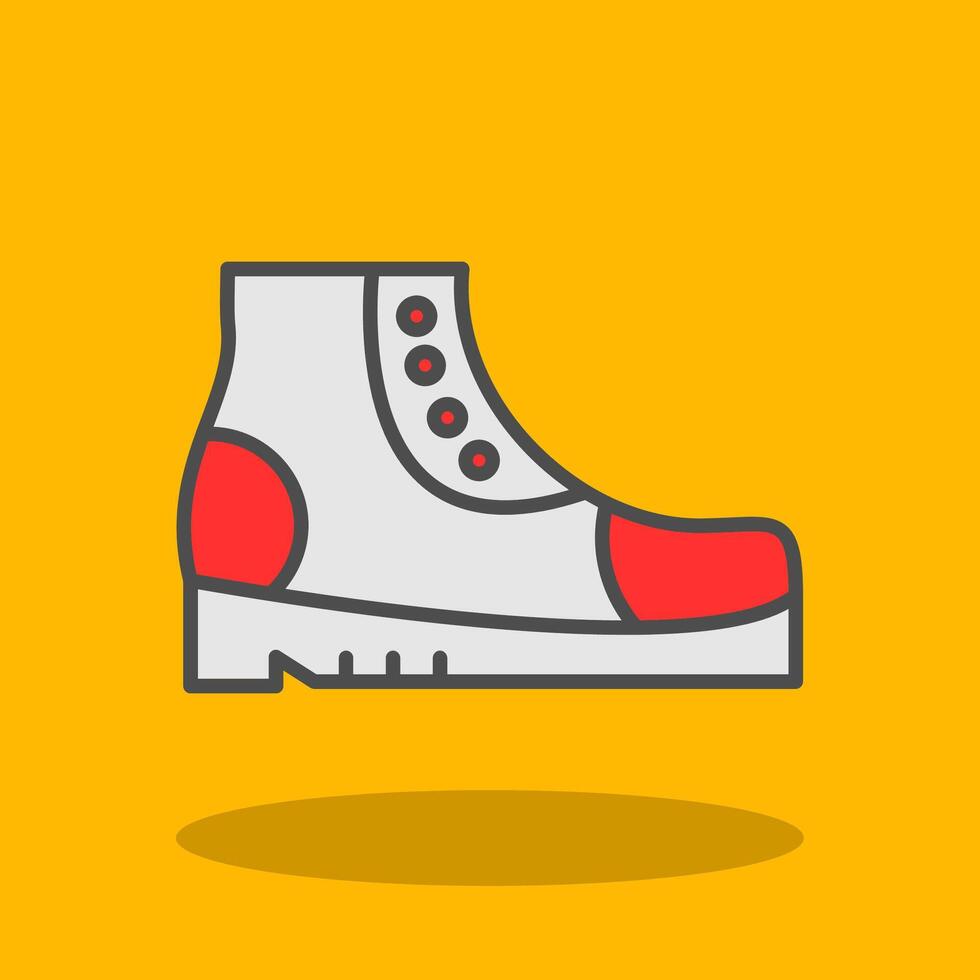 Boots Filled Shadow Icon vector
