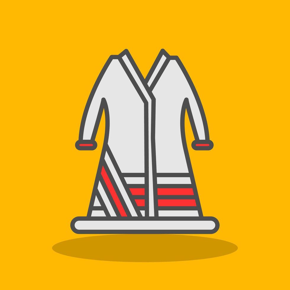 Bathrobe Filled Shadow Icon vector