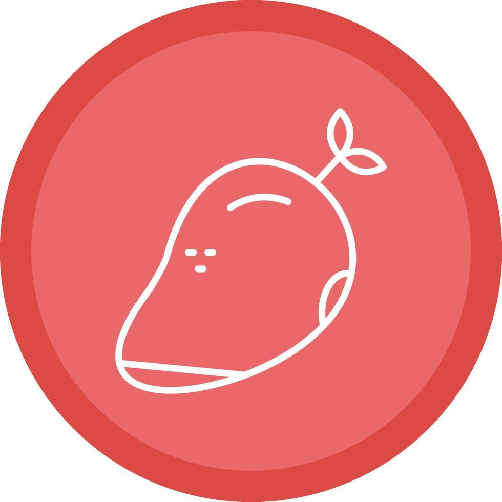 Mango Line Multi Circle Icon vector