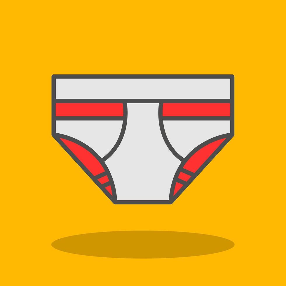 Underwear Filled Shadow Icon vector