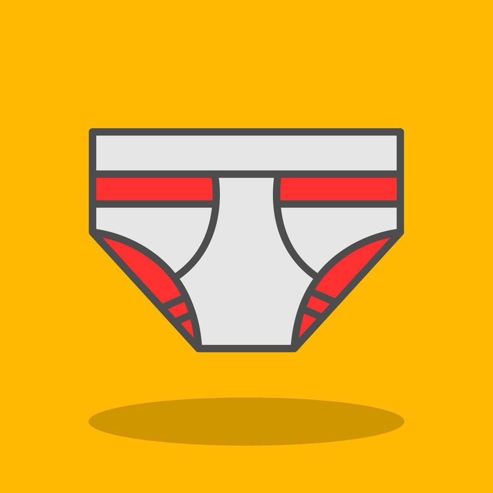 Underwear Filled Shadow Icon vector