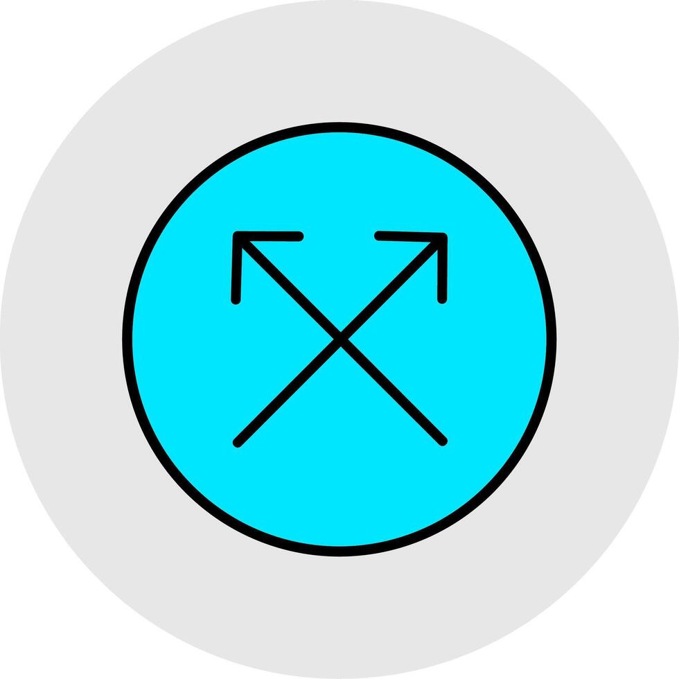 Split Line Filled Light Icon vector