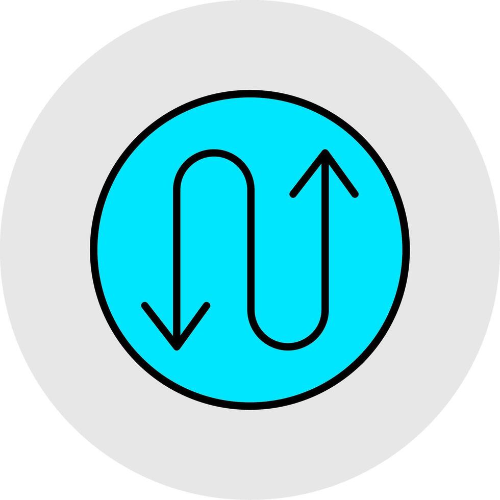 Zigzag Line Filled Light Icon vector
