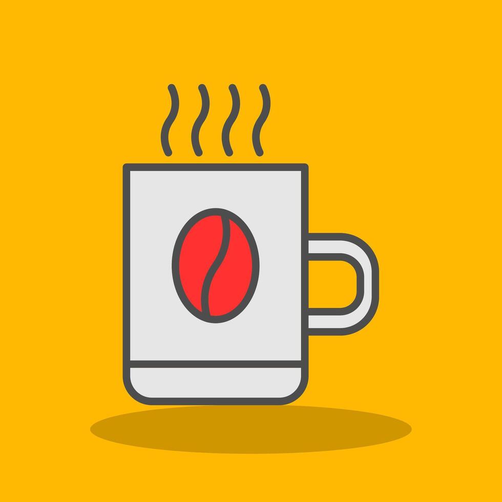 Mug Filled Shadow Icon vector