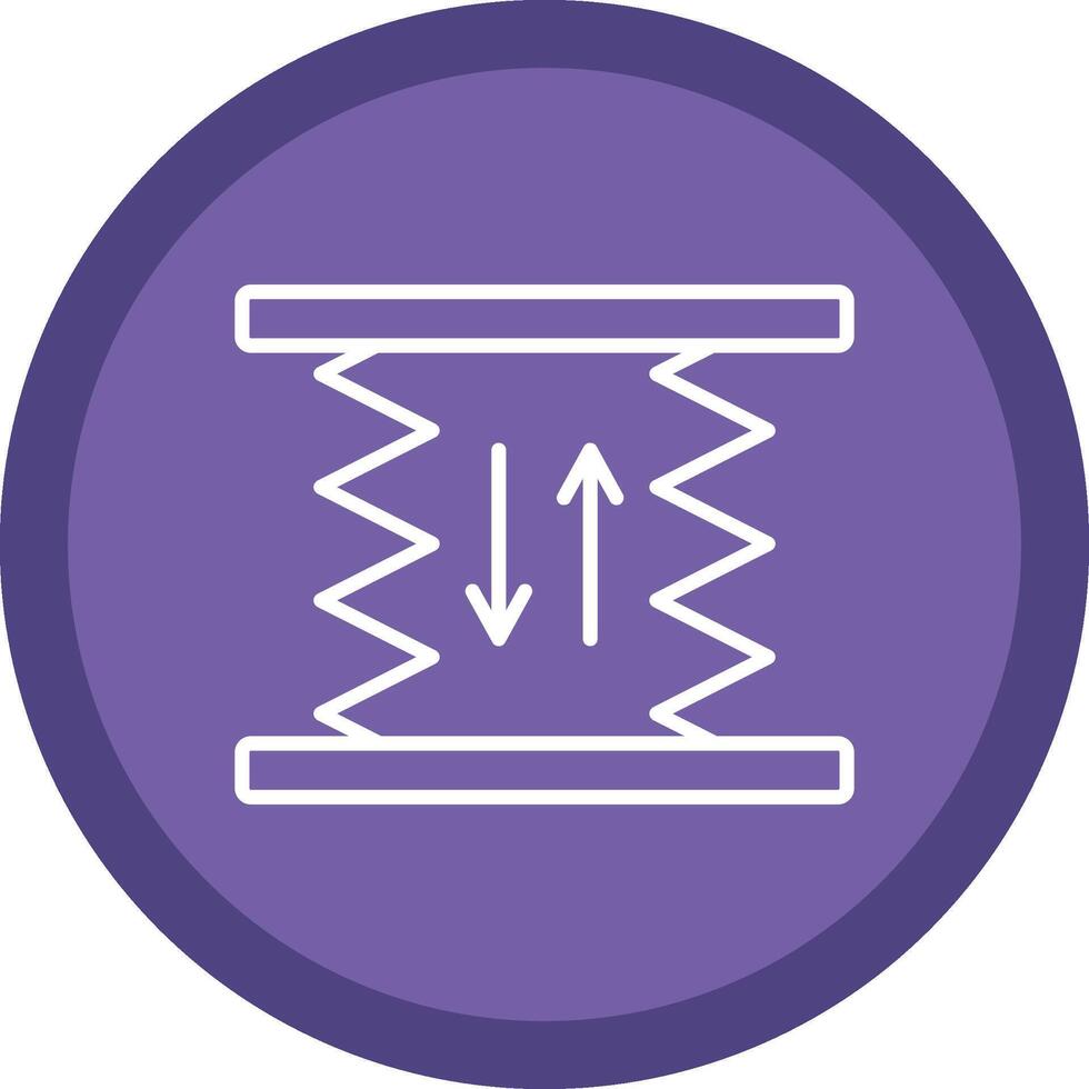 Car Lift Line Multi Circle Icon vector