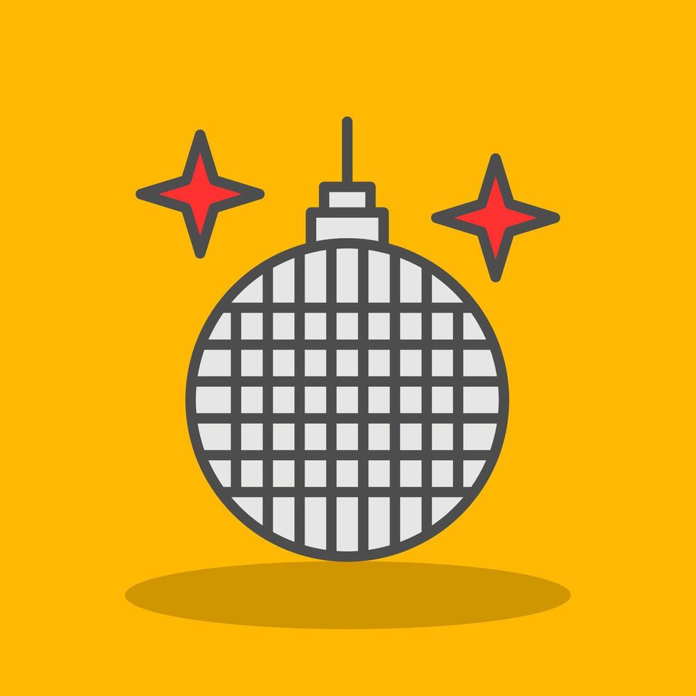 Disco Ball Filled Shadow Icon vector