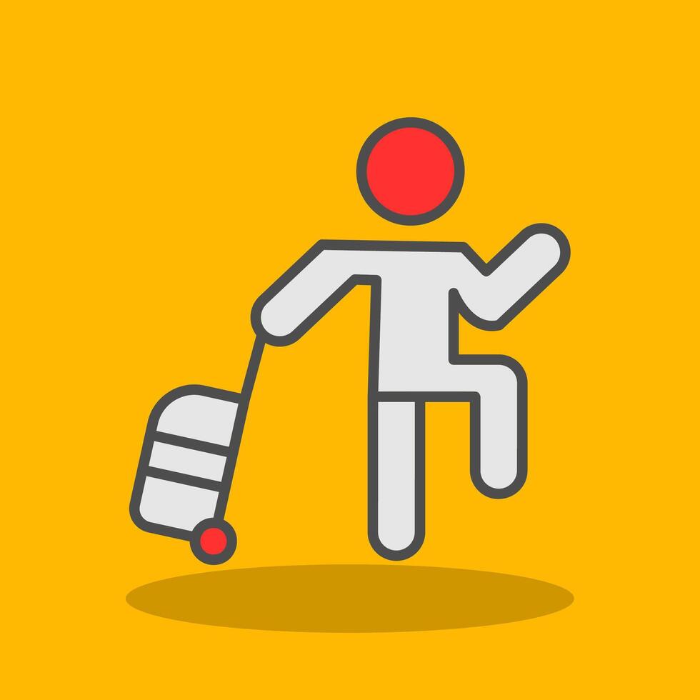 Passenger Filled Shadow Icon vector