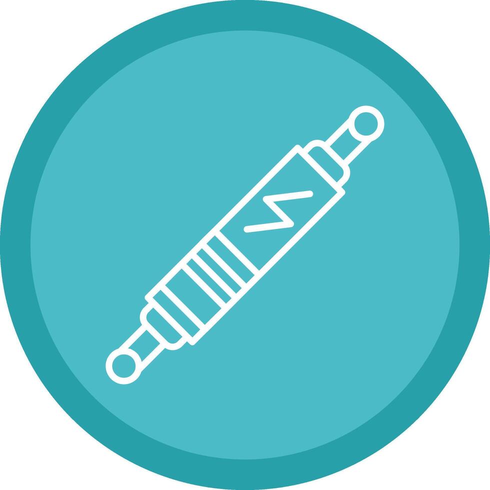 Spark Plug Line Multi Circle Icon vector