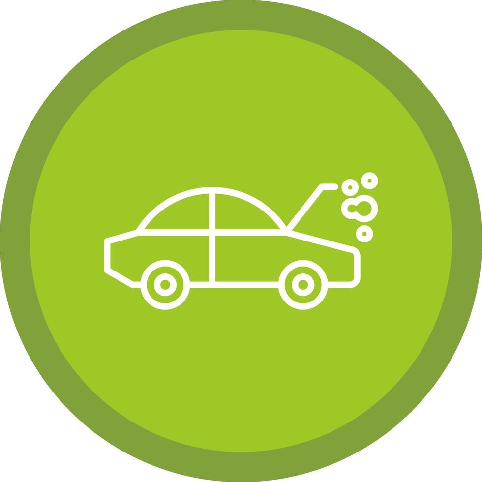 Car Breakdown Line Multi Circle Icon vector