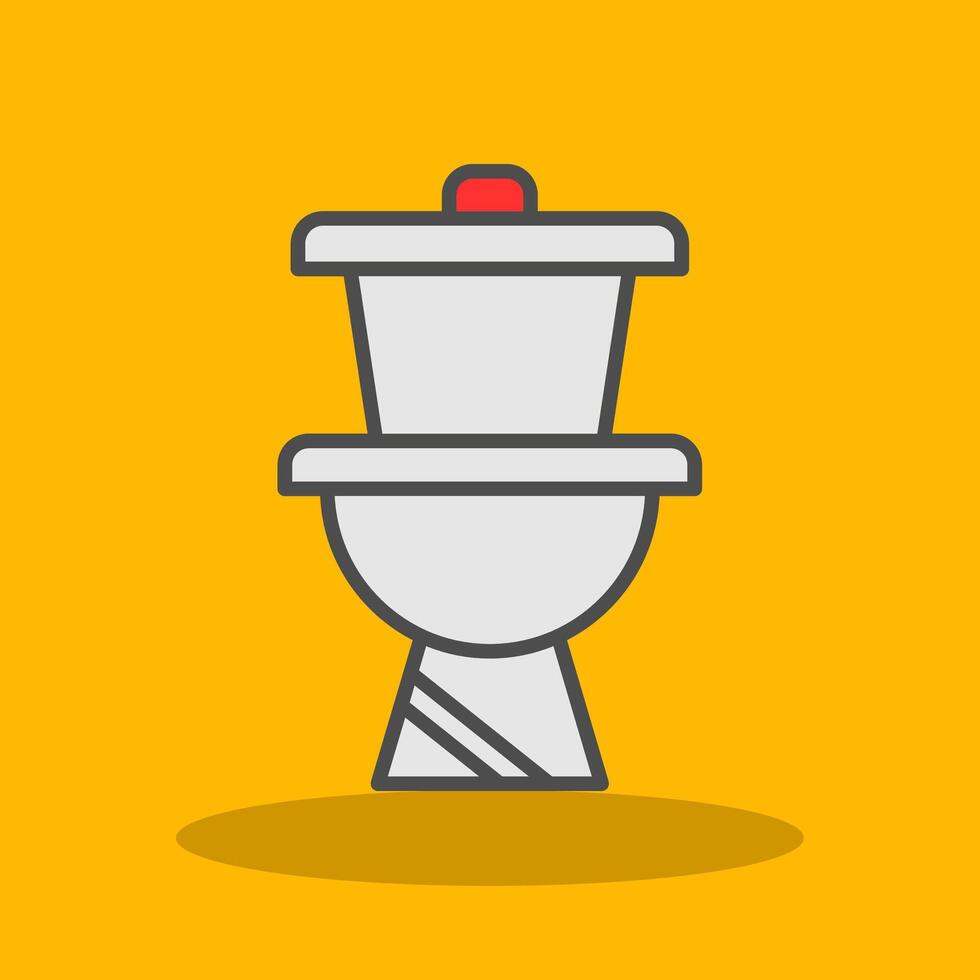 Wc Filled Shadow Icon vector