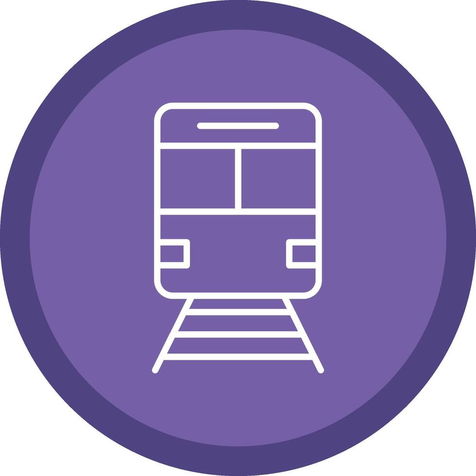 Train Line Multi Circle Icon vector