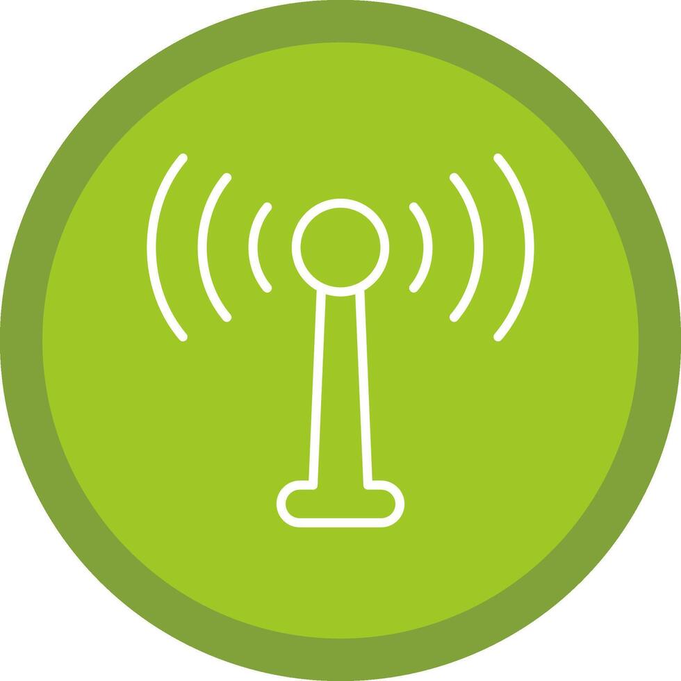 Antenna Line Multi Circle Icon vector