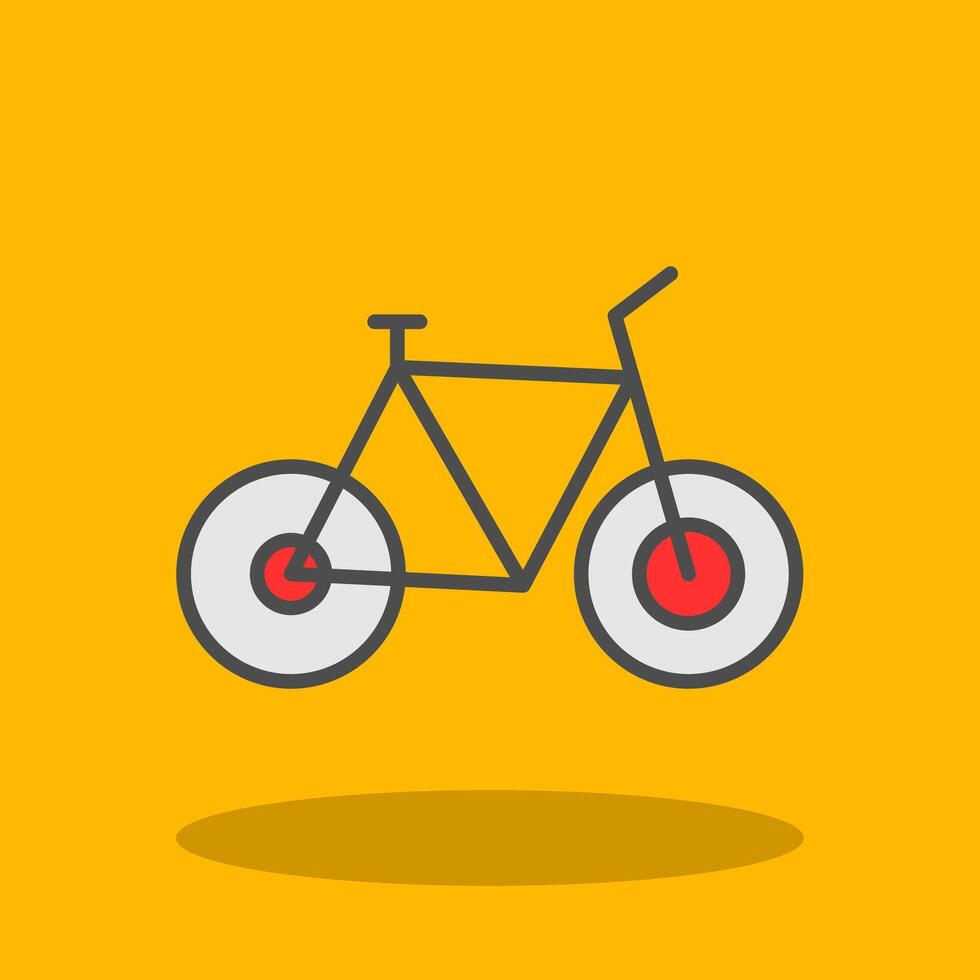 Bicycle Filled Shadow Icon vector