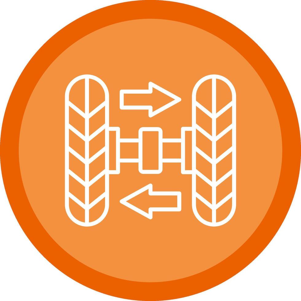 Wheel Alignment Line Multi Circle Icon vector