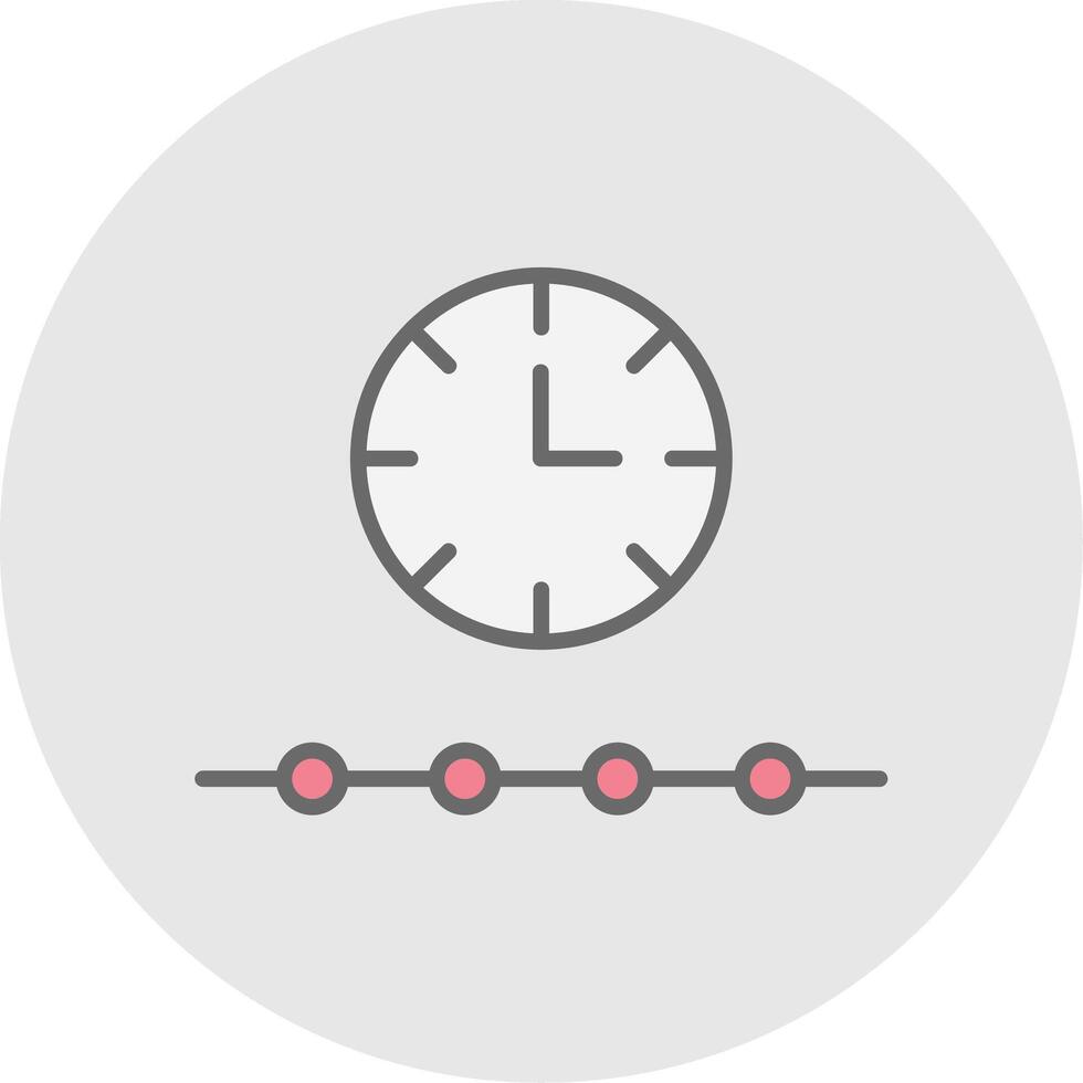 Free Time Line Filled Light Icon vector