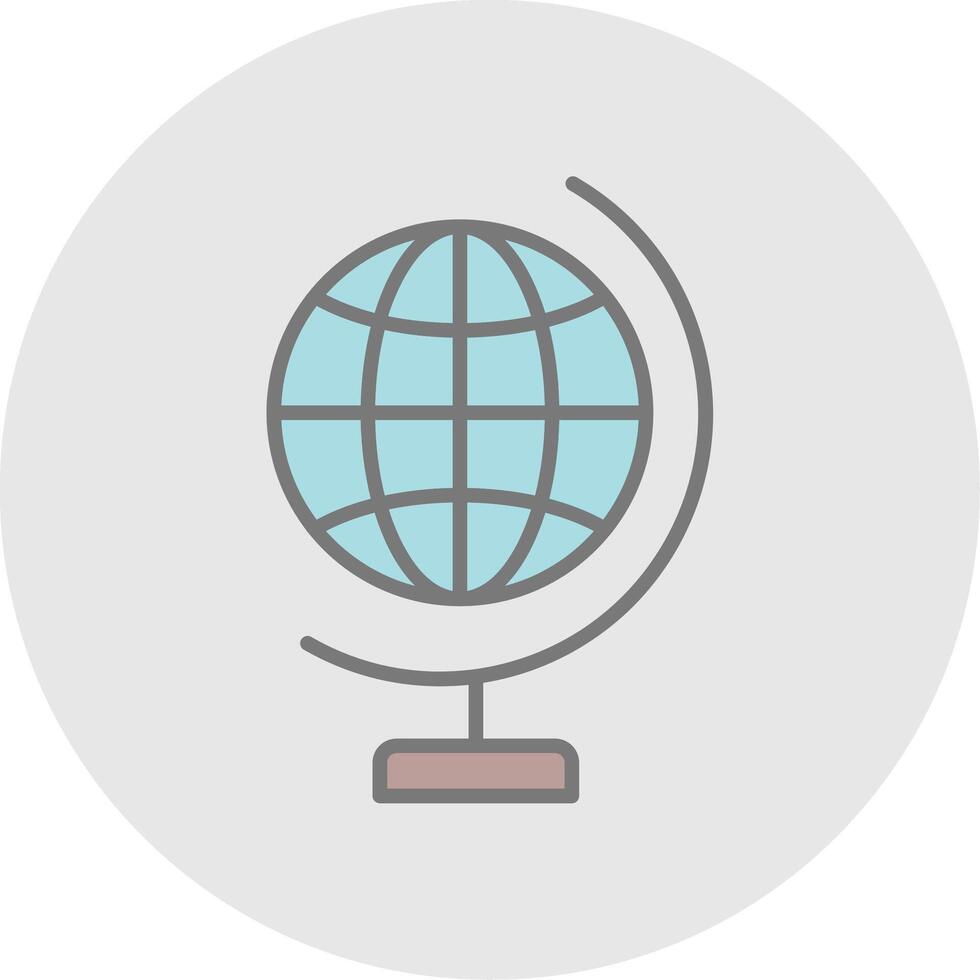 Global World Line Filled Light Icon vector