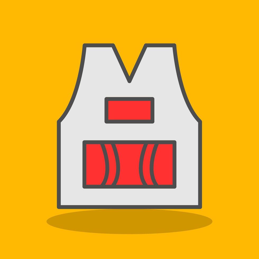 Sleeveless Filled Shadow Icon vector