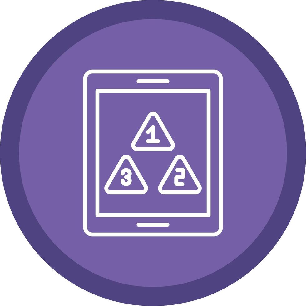 Tablet Line Multi Circle Icon vector