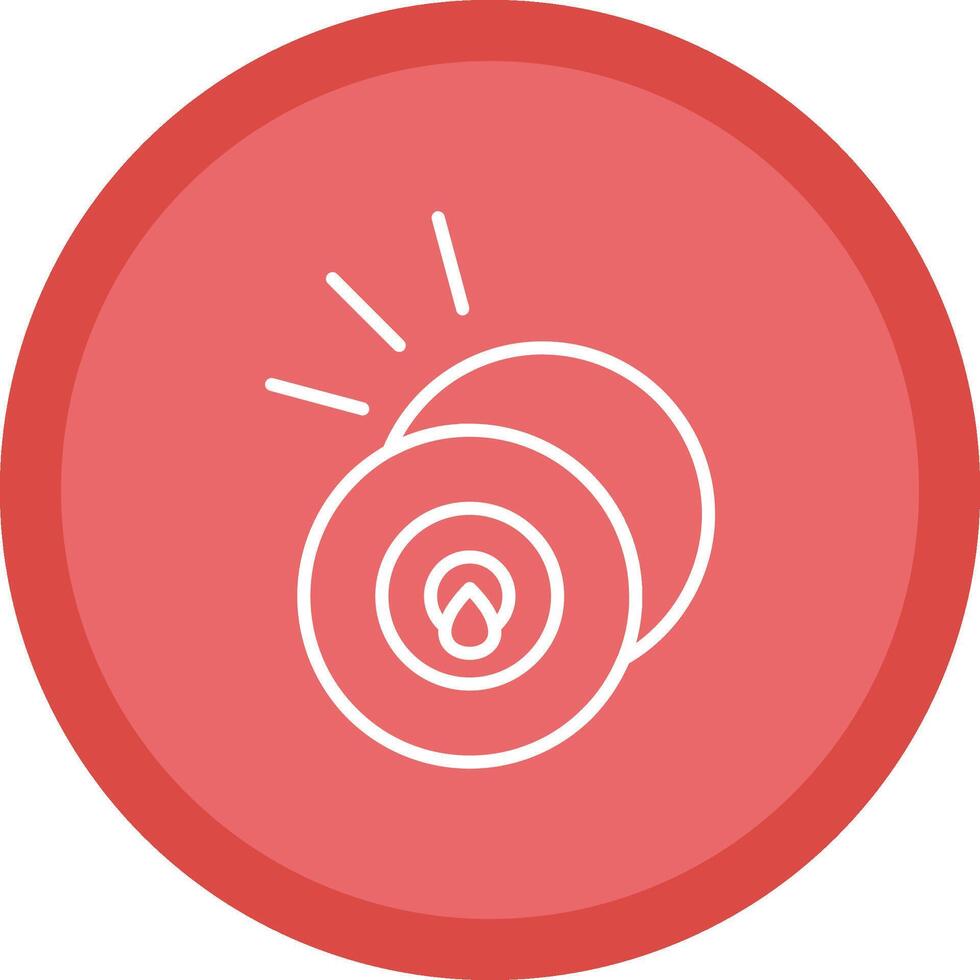 Cymbal Line Multi Circle Icon vector