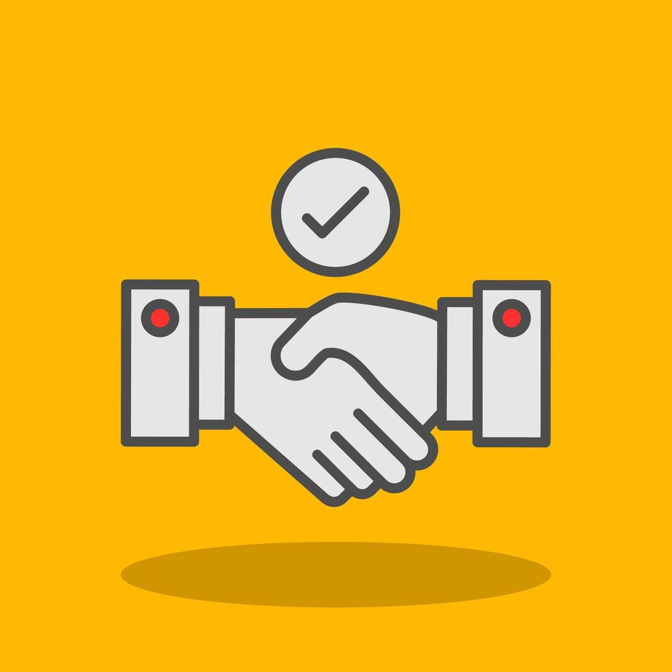 Trust Filled Shadow Icon vector
