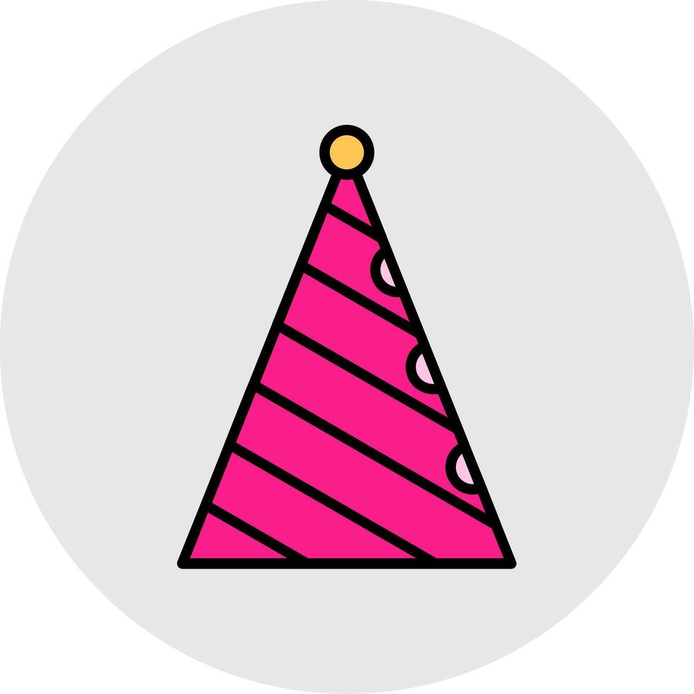 Hat Line Filled Light Icon vector