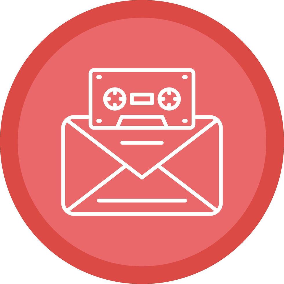 Voice Mail Line Multi Circle Icon vector