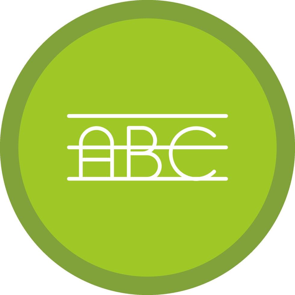 Alphabet Line Multi Circle Icon vector