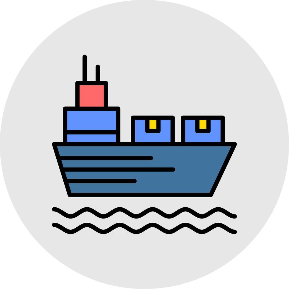 Shipping Line Filled Light Icon vector