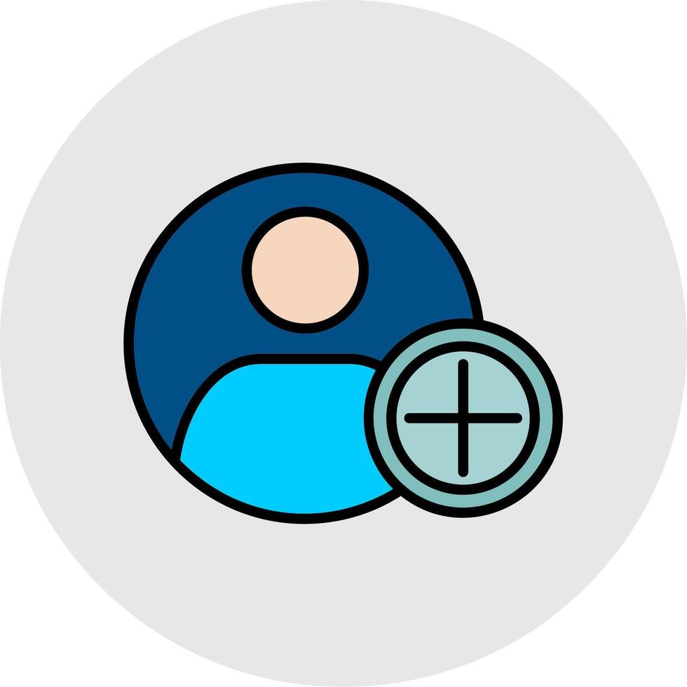 Add Line Filled Light Icon vector