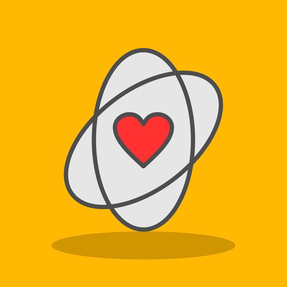 Values Filled Shadow Icon vector