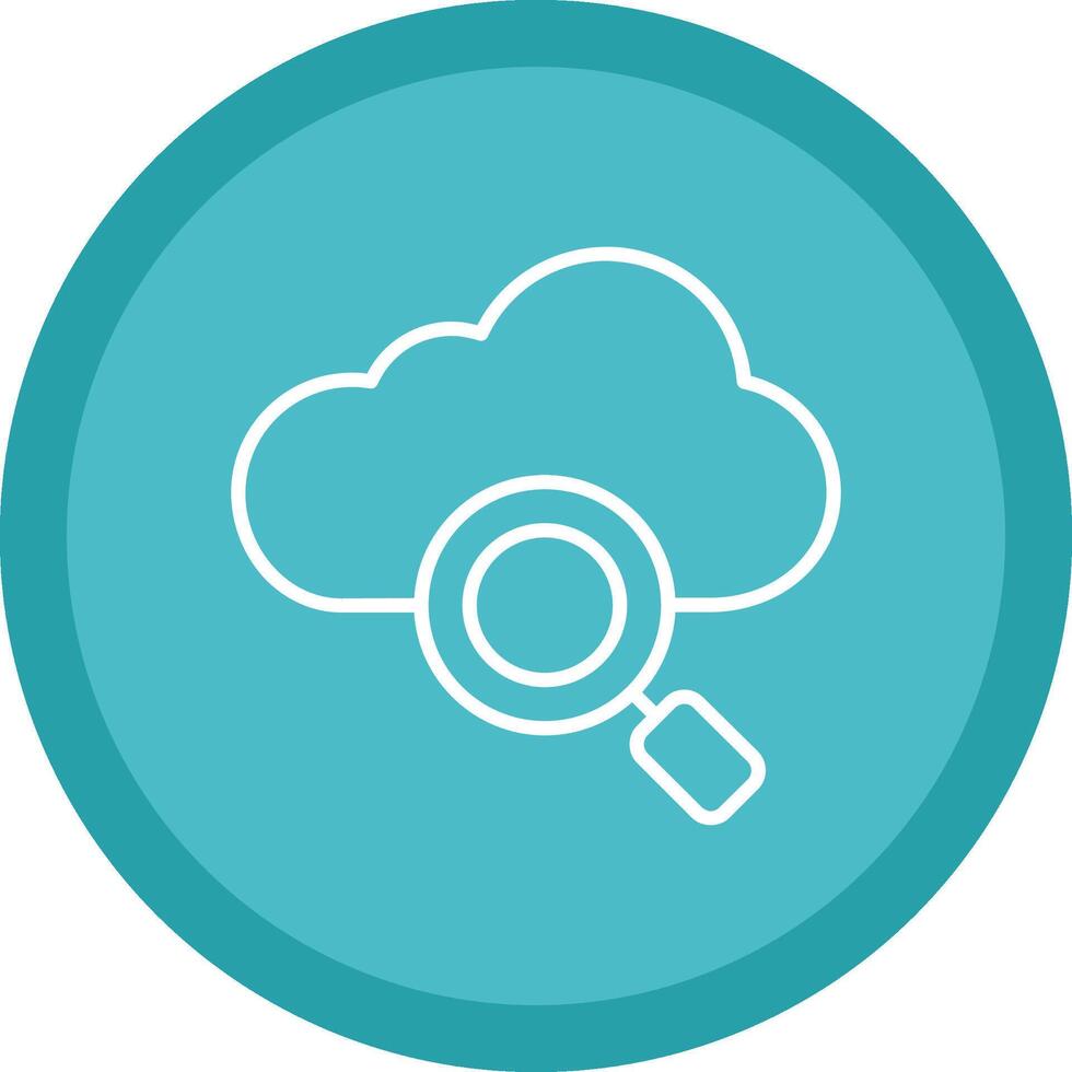 Cloud Line Multi Circle Icon vector