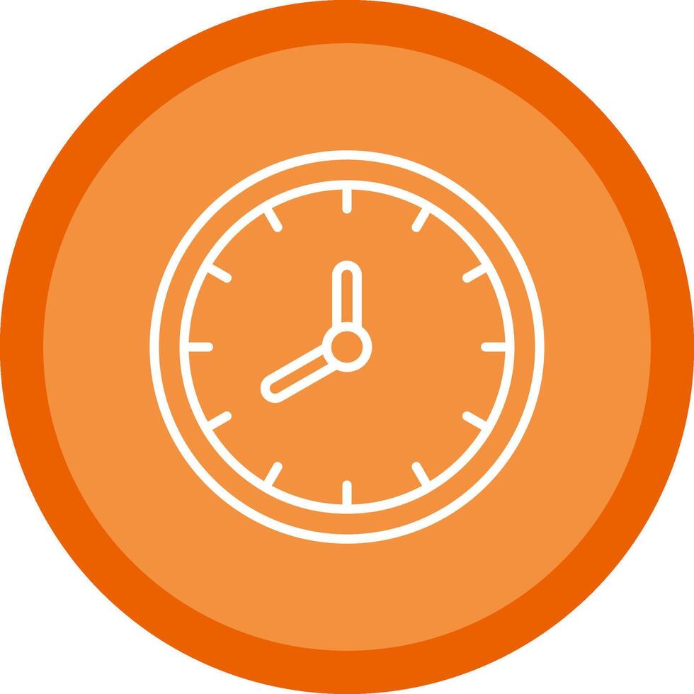 Clock Line Multi Circle Icon vector