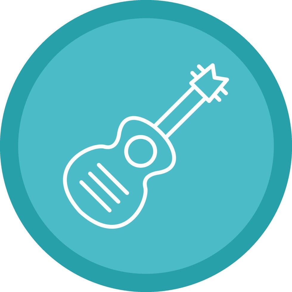 Guitar Line Multi Circle Icon vector