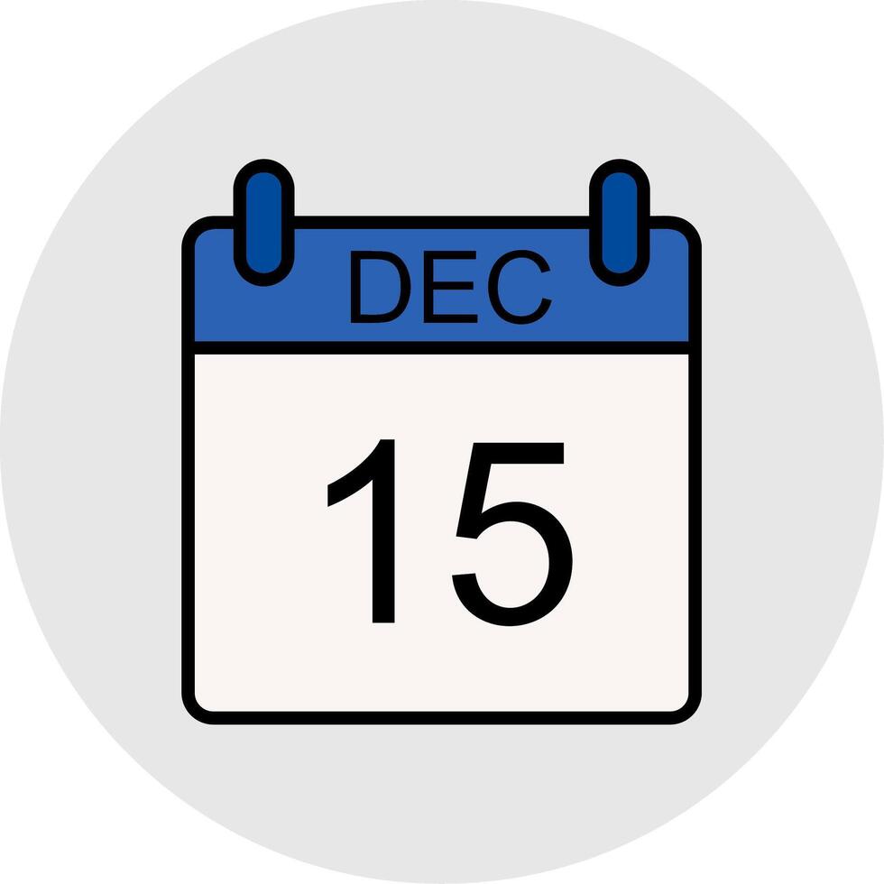 December Line Filled Light Icon vector