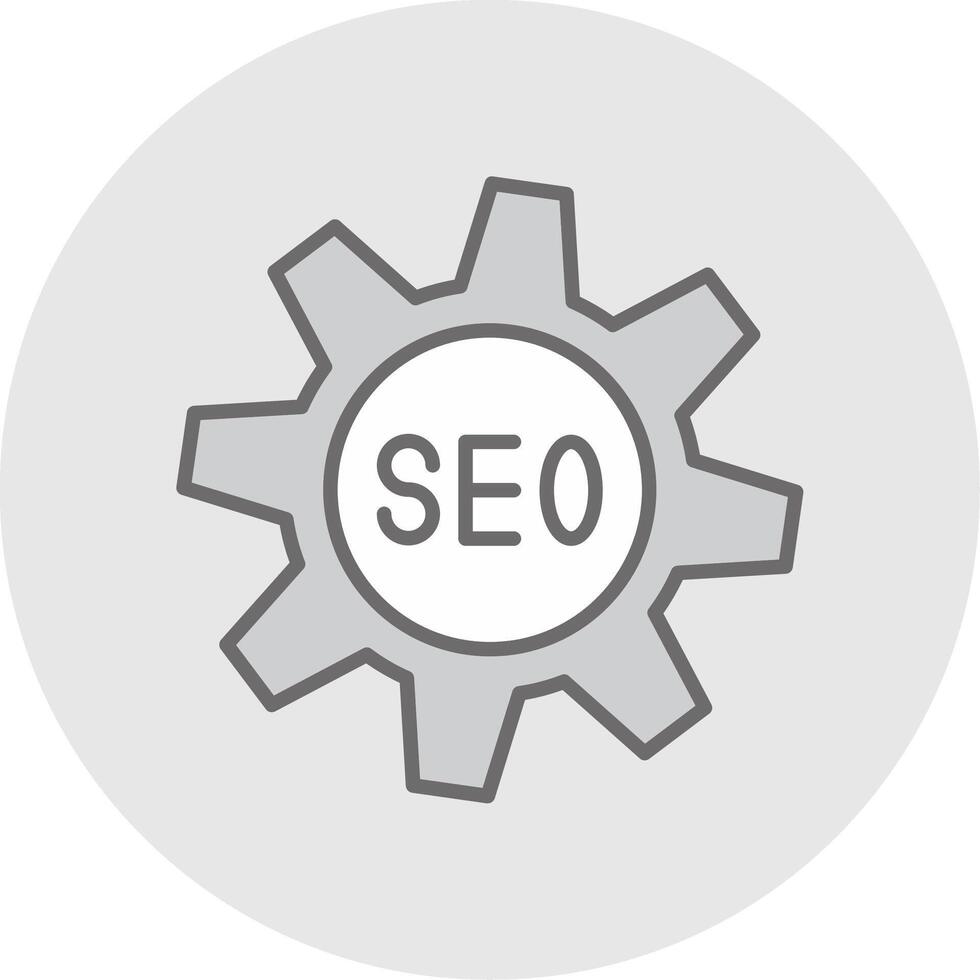 SEO Line Filled Light Icon vector