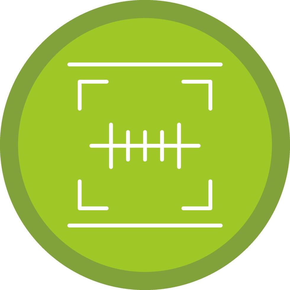 Barcode Scan Line Multi Circle Icon vector