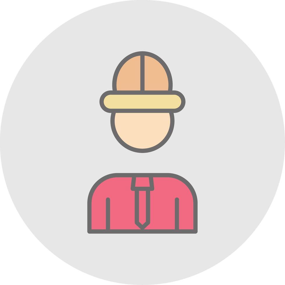 Architect Line Filled Light Icon vector