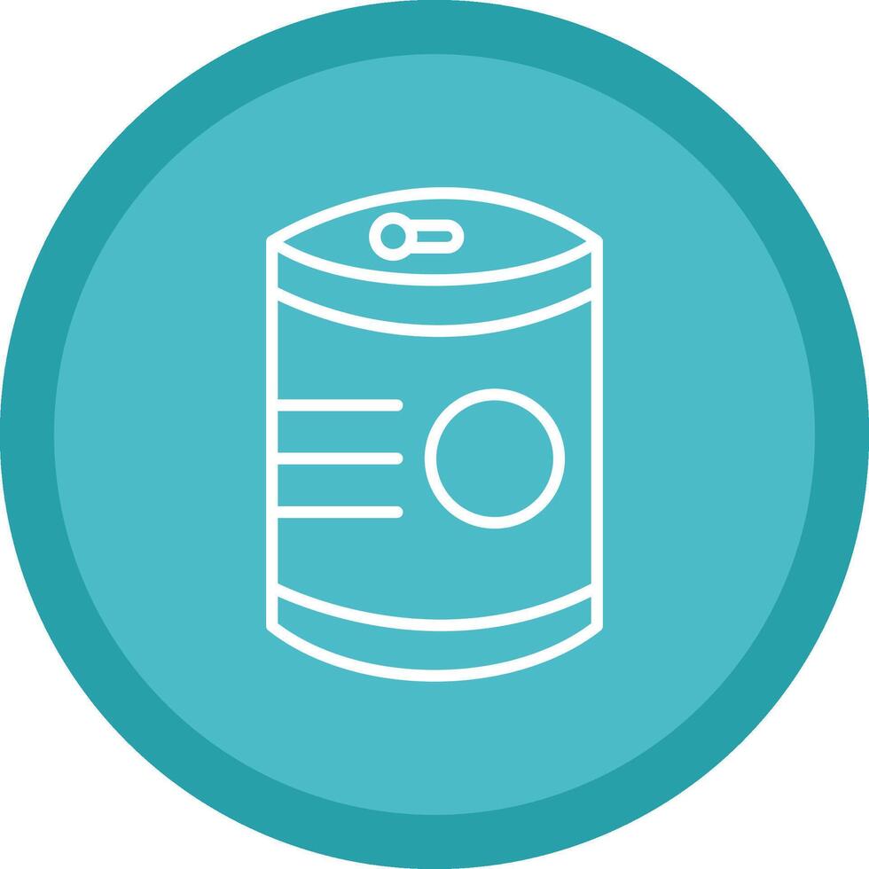 Tinned Food Line Multi Circle Icon vector