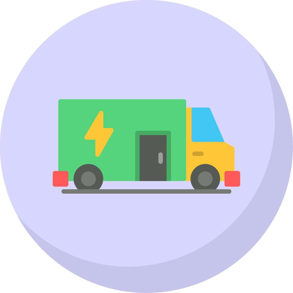 Electrician Service Flat Bubble Icon vector