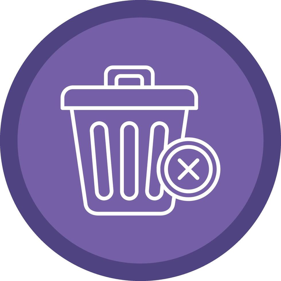 Delete Line Multi Circle Icon vector