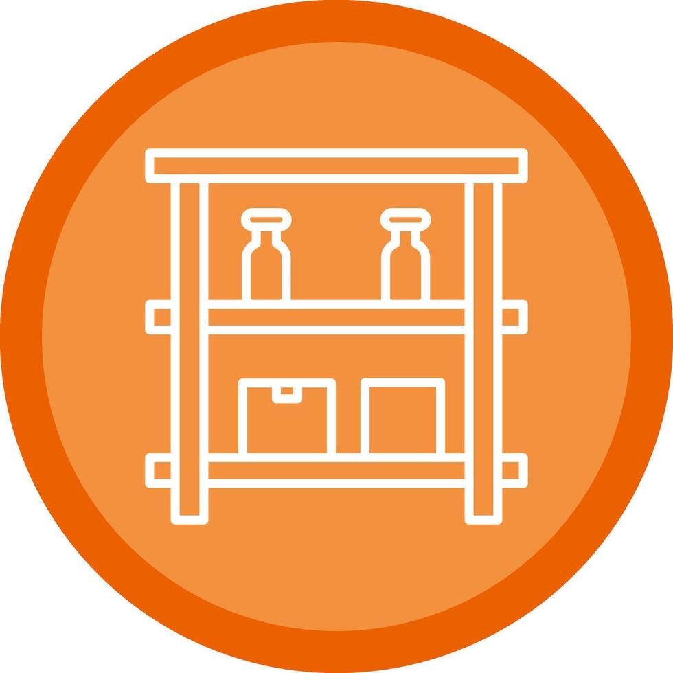 Shelves Line Multi Circle Icon vector