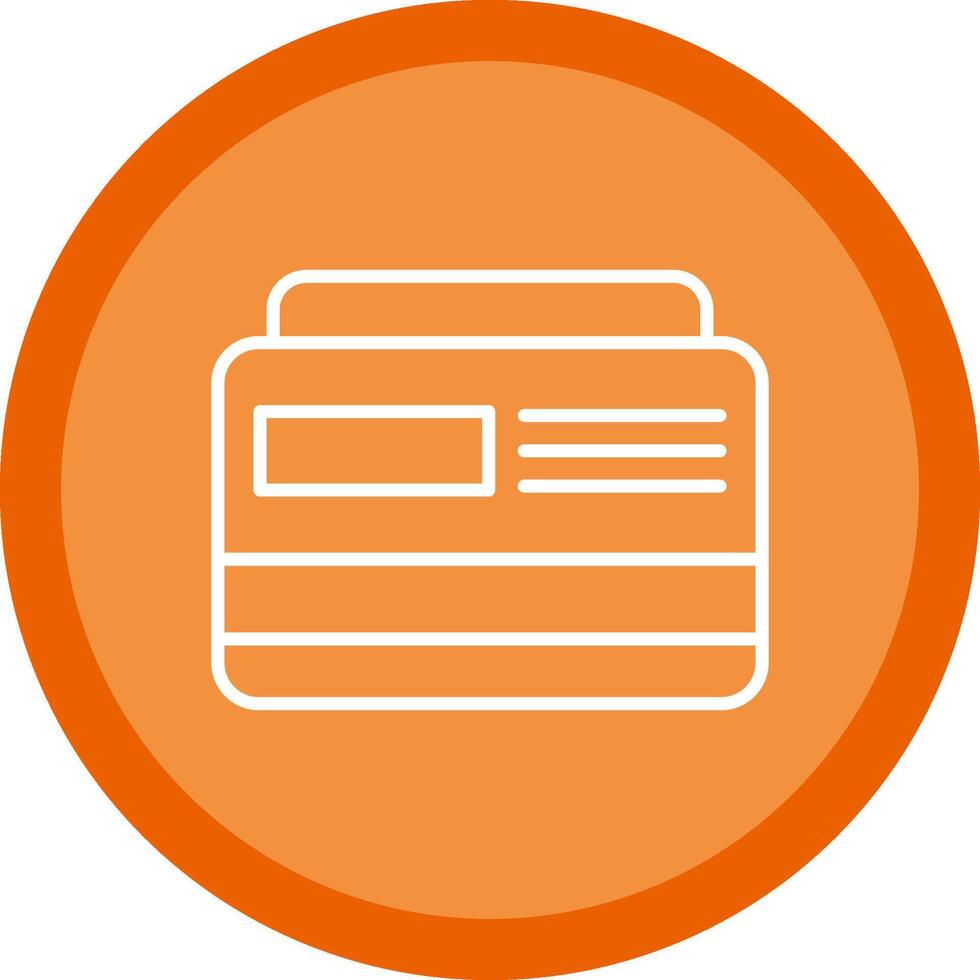 Debit Card Line Multi Circle Icon vector