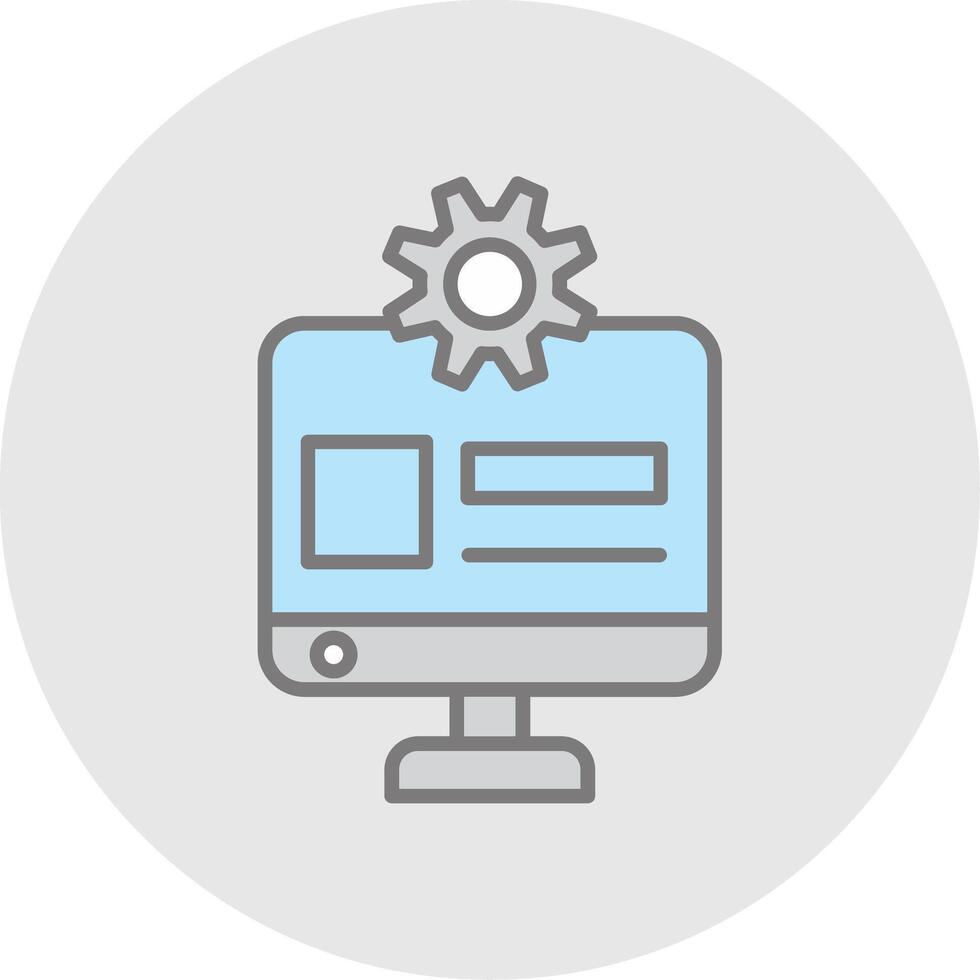 Web Administrator Line Filled Light Icon vector