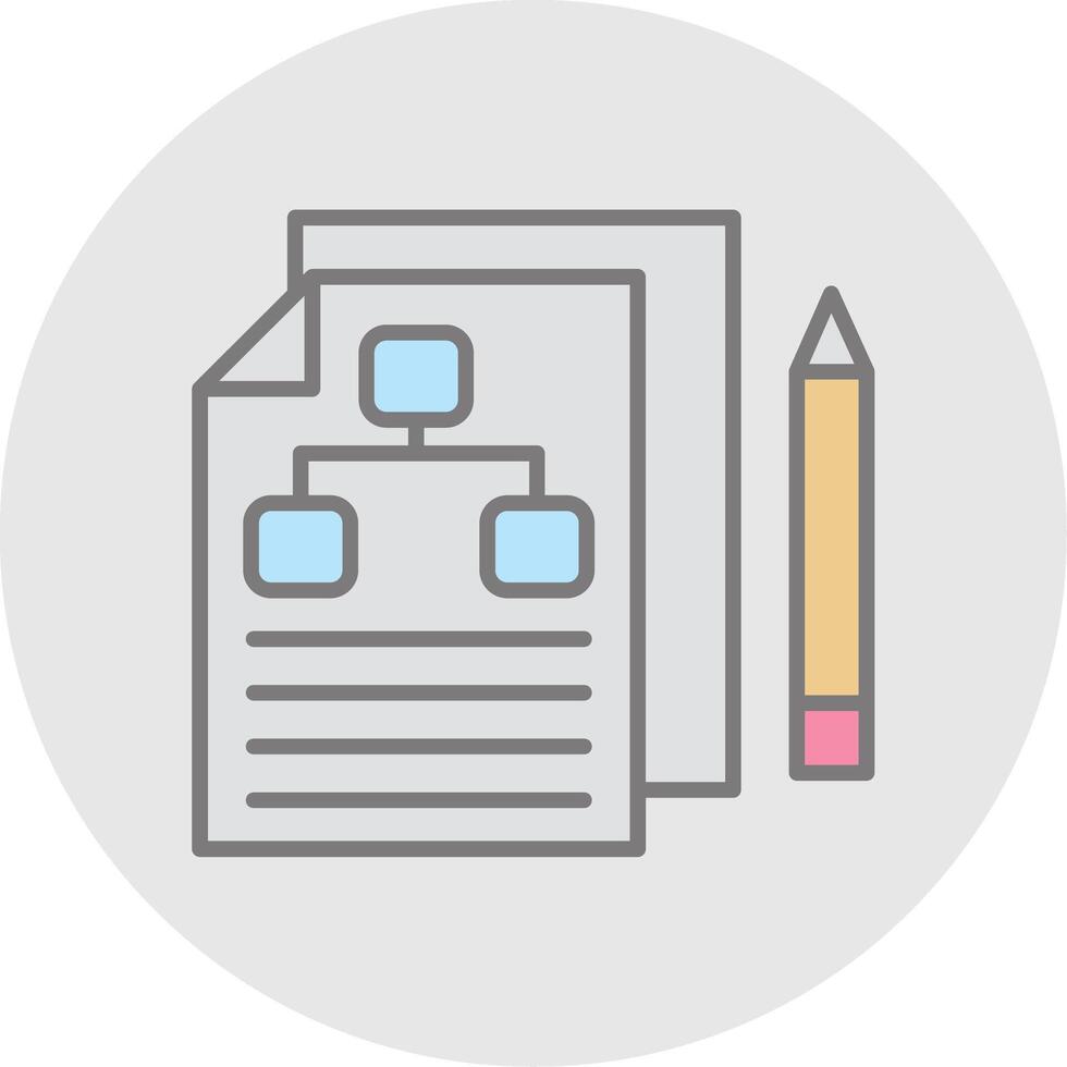 Project Planning Line Filled Light Icon vector