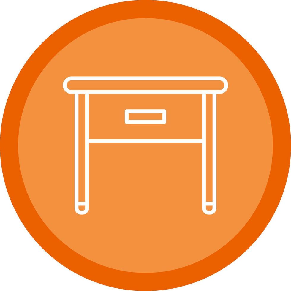Side Table Line Multi Circle Icon vector